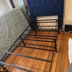 18 in. Foldable Metal Platform Bed Frame 