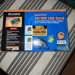 Linksys 10/100 EtherFast PCI Adapter Ethernet Lan Card Desktop Computer V5.1 NEW

