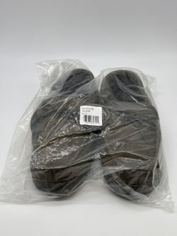 MUK LUKS Suede Moccasin Slippers Olive Size 11