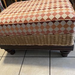 Wicker Ottoman 