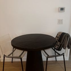 CB2 WILLY 32” CHARCOAL TABLE