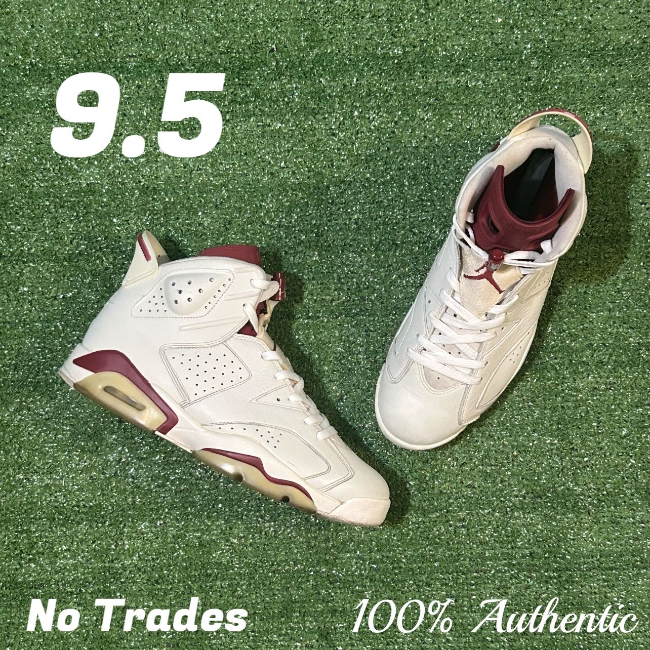 Size 9.5 Air Jordan 6 Retro โMaroonโ ๐