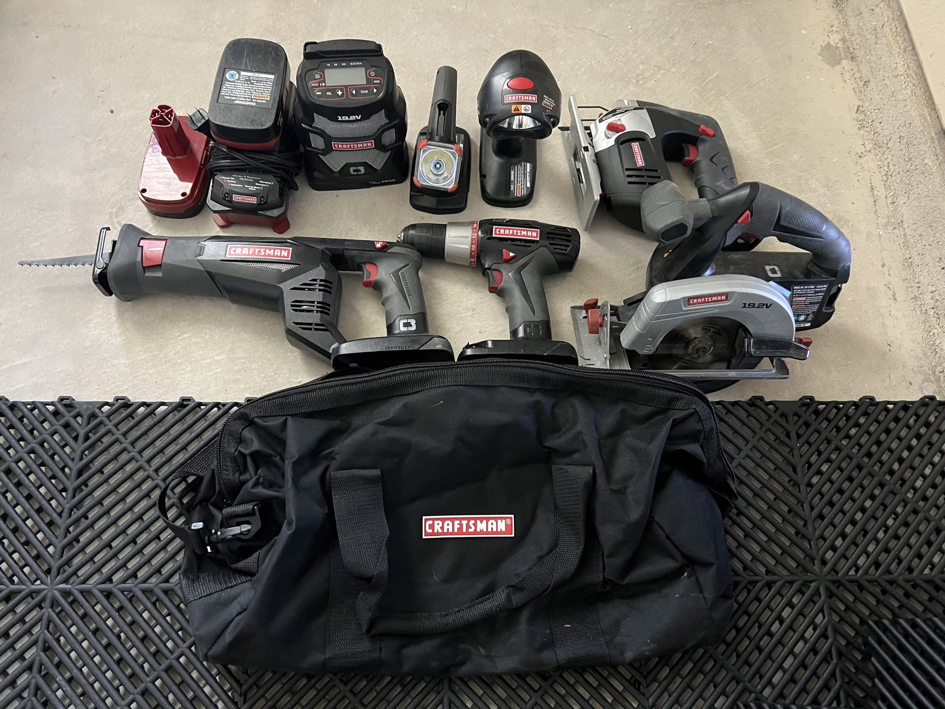 Craftsman C3 19.2v Lithium Combo Kit Cordless Set W/ Bag