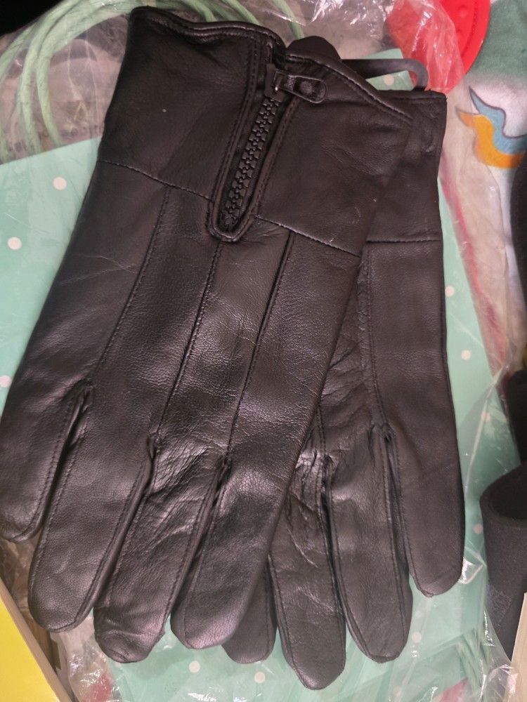 Leather Gloves - Size L