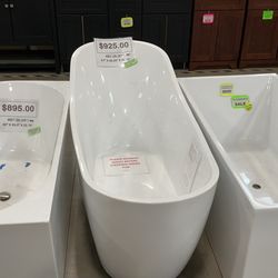 Brushed Nickel Bathtub (Drain Included ) 67”x 28.25x 30.25”