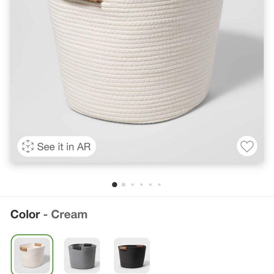 13 Decorative Coiled Rope Basket Cream - Brightroom™ : Target