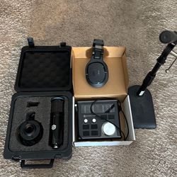 Sterling headphones,audio interface,sterling microphone,mic stand