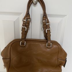 Authentic Prada Embossed Bowler Bag