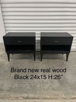 Antique black two same nightstands