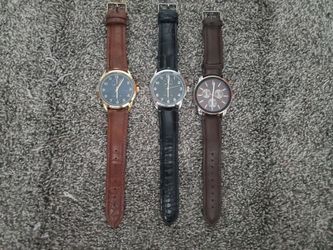 3 Leather Strap Watches: Good quality