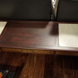 Marble/solid wood Coffee Table
