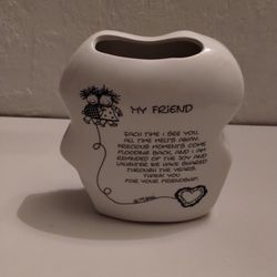 Friend inspirational saying vase