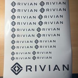Rivian High Quality Sticker Decals for Calipers in different sizes. (Black)