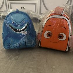 New Loungefly Finding Nemo With Bruce Mini Backpack Bundle