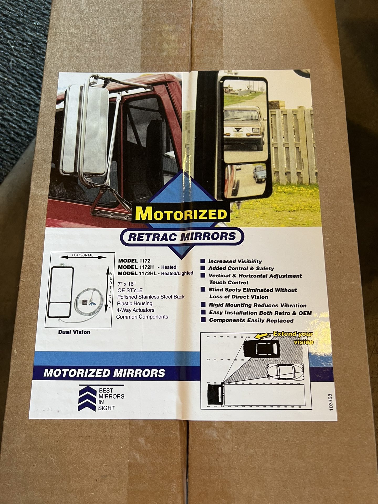 Retrac Truck Mirrors - 607018 - 2 EA