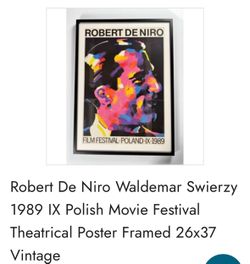 Robert De Niro 1989 Polish Film Festival Framed Poster