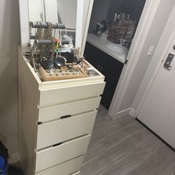 Jewelry and drawer stand with mirror 3’9 x 16 inches