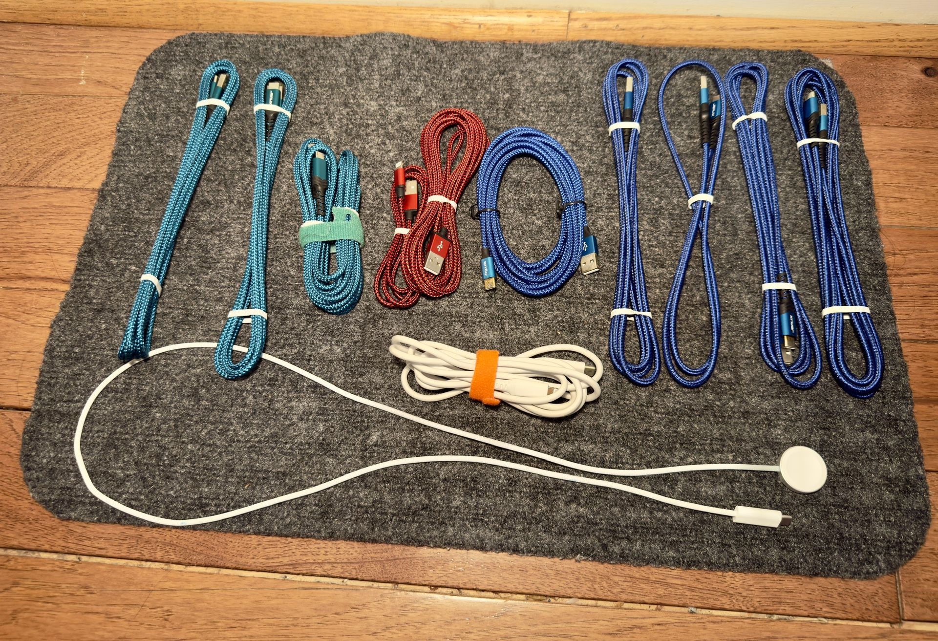 Assorted USB and Charging Cables