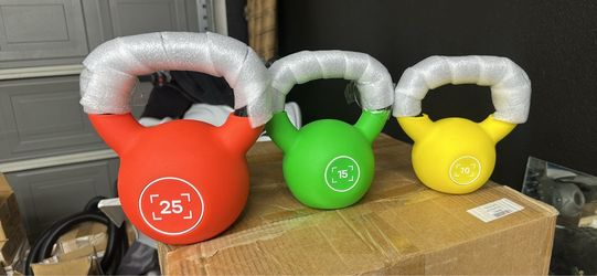 Kettlebell Set 10, 15, and 25 lb