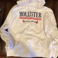 Hollister White Hoodie Women