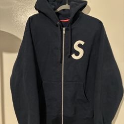 Supreme S Logo Zip Up Hoodie