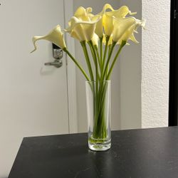 Clear Vase Faux Plant
