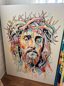 Jesus Christ Handmade Original Painting by me/local artist Warren Willowdale.