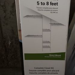 rubbermaid complete closet kit 5 to 8 foot
