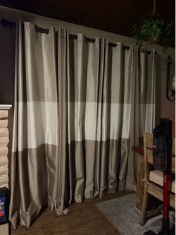 Color Block Curtain Panels