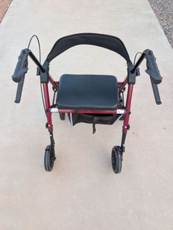 Rollator Walker with Seat and brakes– Foldable, Lightweight,