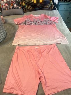 Pink Short & Top Set-Plus Size