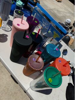 Starbucks Studded Tumblers with Lids & Straws – Multiple Colors