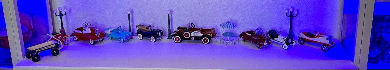 Vintage Pedal Car Miniature Collection Set