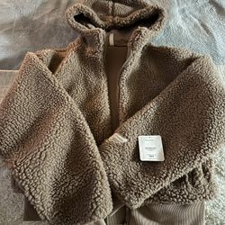 Fabletics NEW Summit Sherpa Fuzzy Jacket M Coat