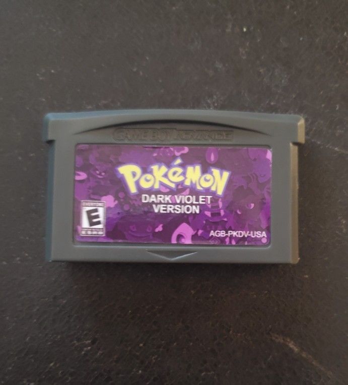 Pokemon Dark Violet GBA Video Game Cartridge Custom ROM Hack Gameboy Advance