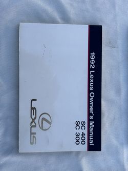 Lexus Sc 300 400 Owners Manual With Case