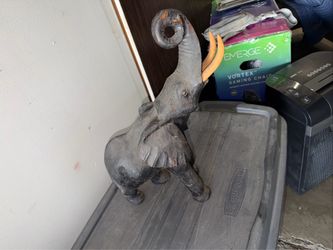 Wooden carved elephant by mundi