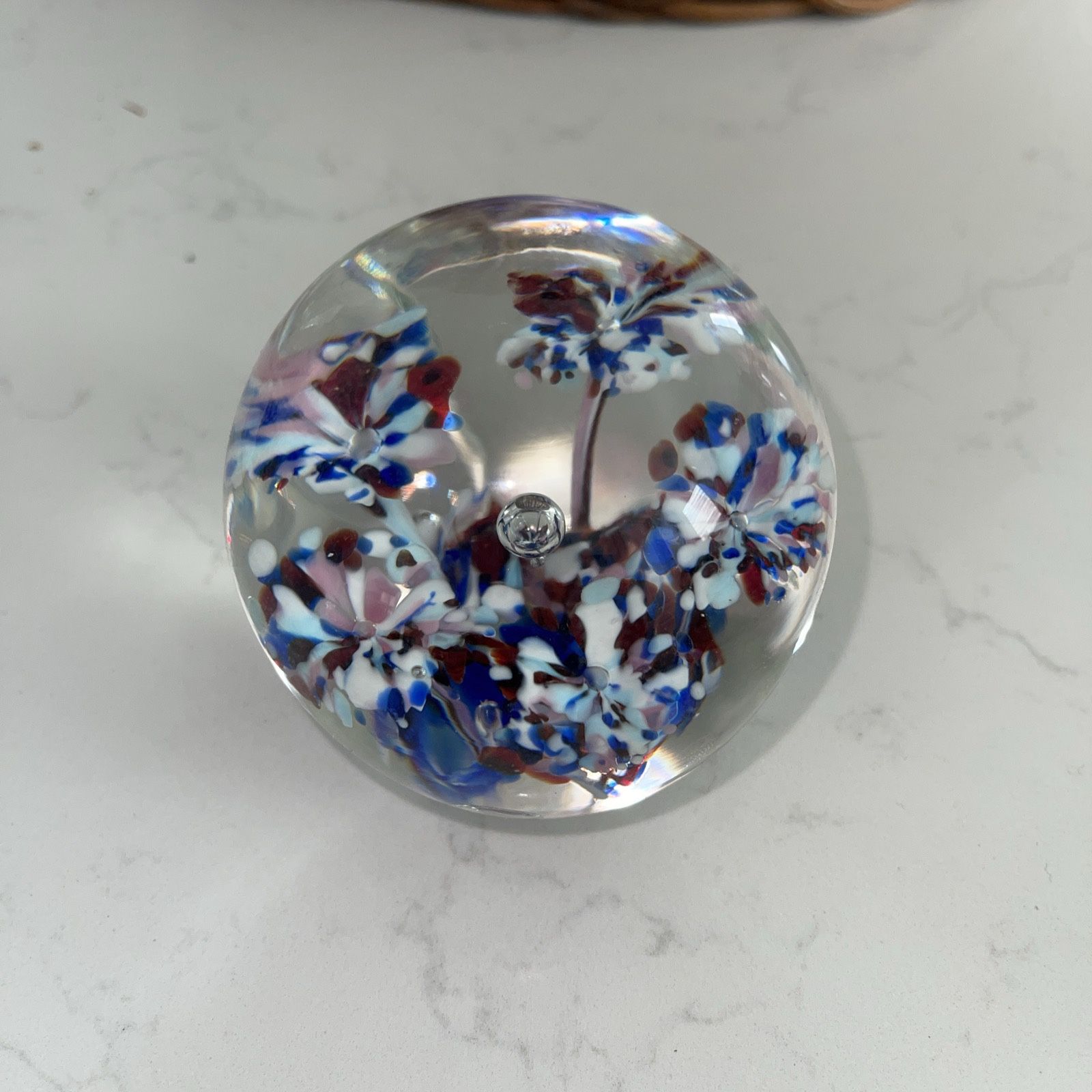 Vintage Multi Color Paper Weight, Sandwich Mass.