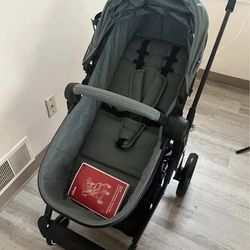 INFANS 2 in 1 Baby Stroller, High Landscape Infant Stroller, Foldable Pushchair
