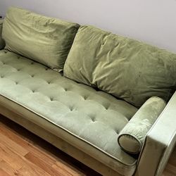 Green Velvet Couch