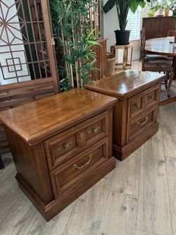Set of Nightstands Tables by Stanley