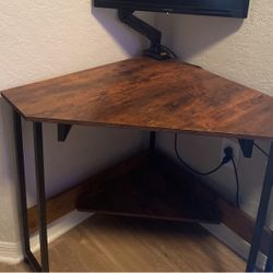 Amazon Rustic Brown Corner Desk