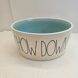 Rae Dunn “Chow Down” Ceramic Pet Bowl