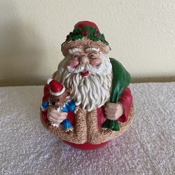 Vintage Roly Poly Musical Santa Claus