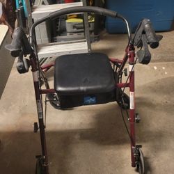 Walker With Bench
