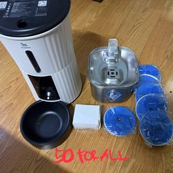 Pet automatic wifi feeder with water fountain