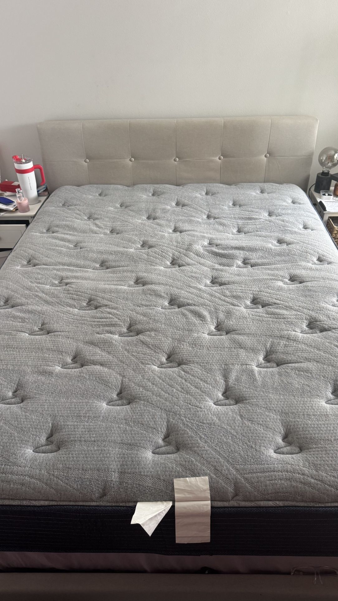 queen size Frame And Mattress And Box 