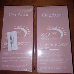 OceAura SPF 42 Sheer Body Mist Sunscreen 2-Pack 