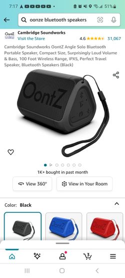 OontZ Angled  Water Resistant Bluetooth Speaker 