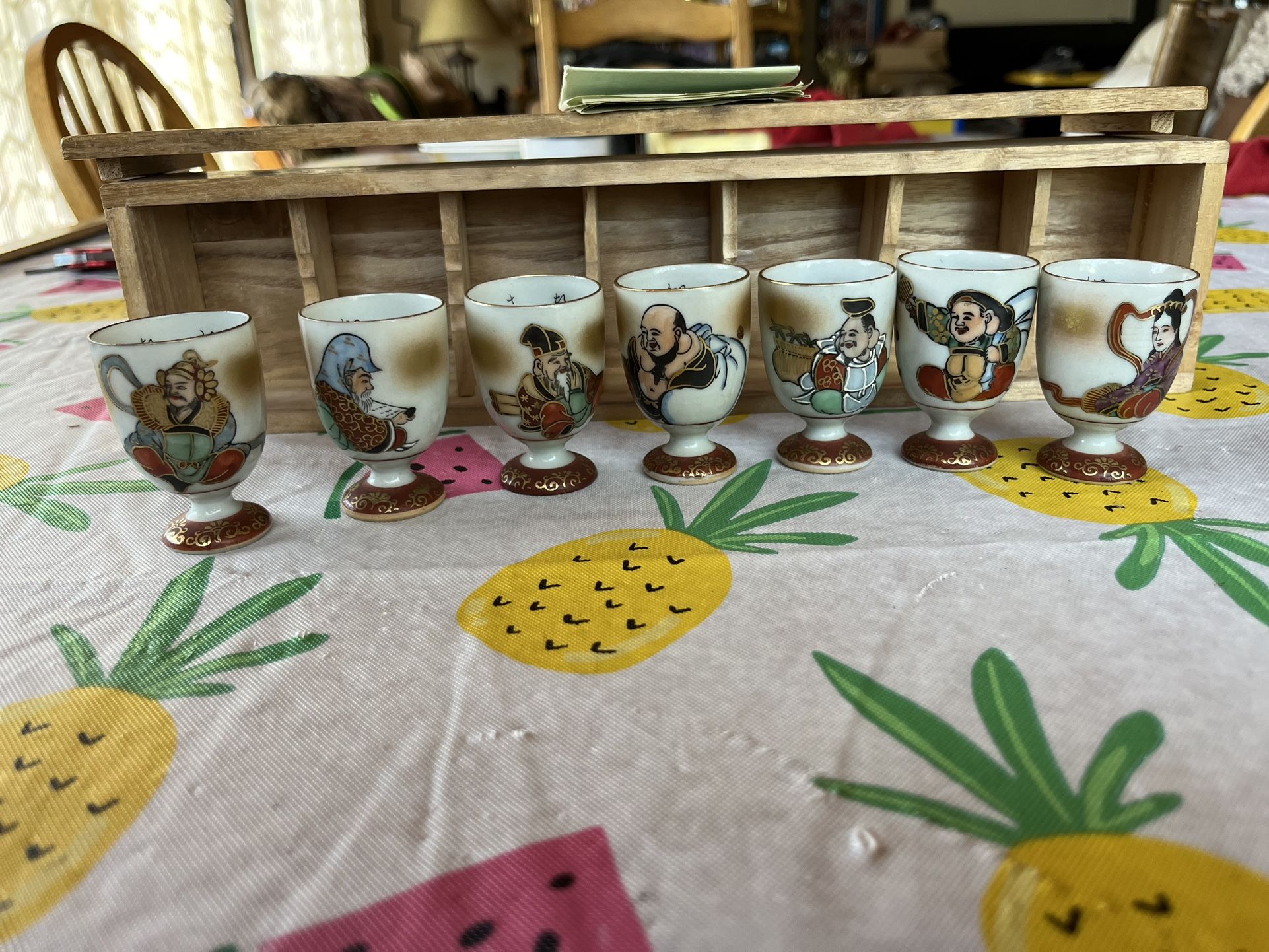 Vintage Japanese Sake Cup Set
